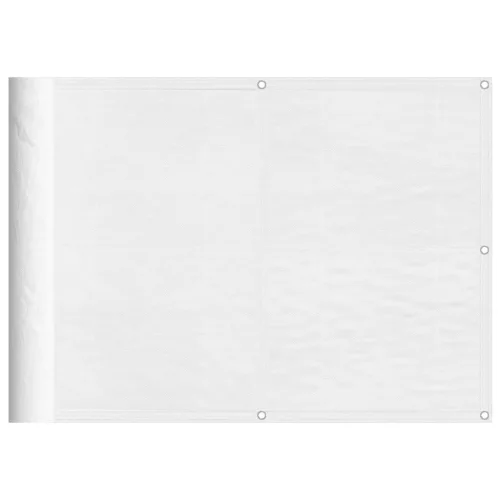 Fehér 100% oxford poliészter erkélyparaván 75 x 700 cm