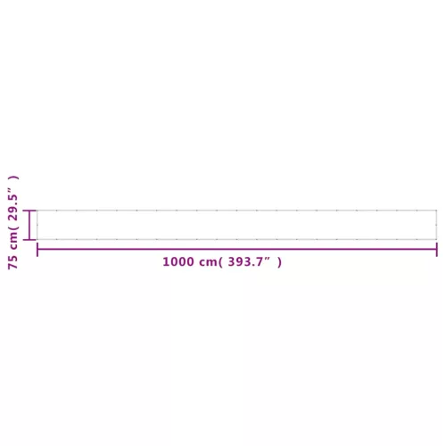 Krémszínű 100% oxford poliészter erkélyparaván 75 x 1000 cm