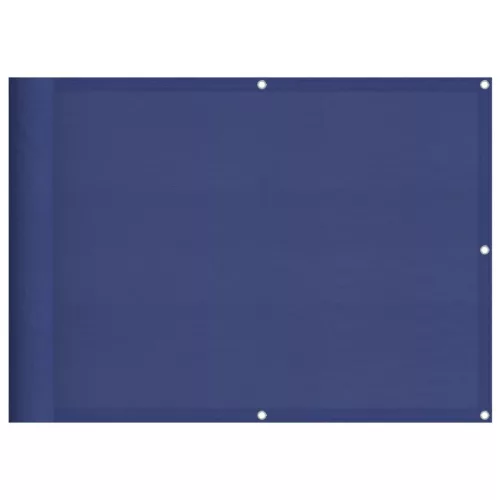 Kék 100% oxford poliészter erkélyparaván 75 x 700 cm