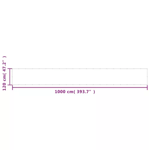 Barna 100% oxford poliészter erkélyparaván 120 x 1000 cm