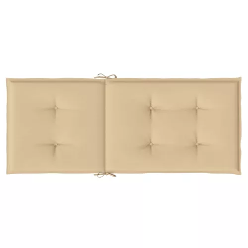 4 db melange bézs szövet magas háttámlájú székpárna 120x50x4 cm
