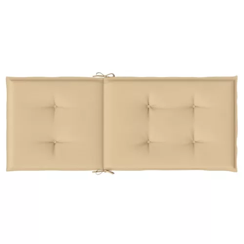 6 db melange bézs szövet magas háttámlájú székpárna 120x50x4 cm