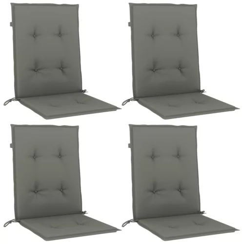 4 db melange sötétszürke szövet háttámlás székpárna 100x50x4 cm