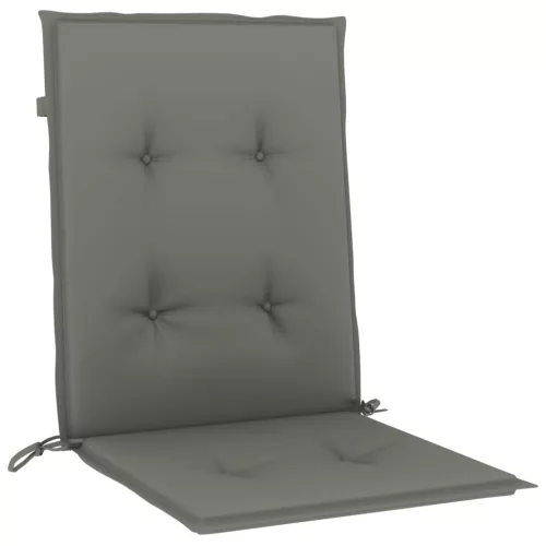 4 db melange sötétszürke szövet háttámlás székpárna 100x50x4 cm