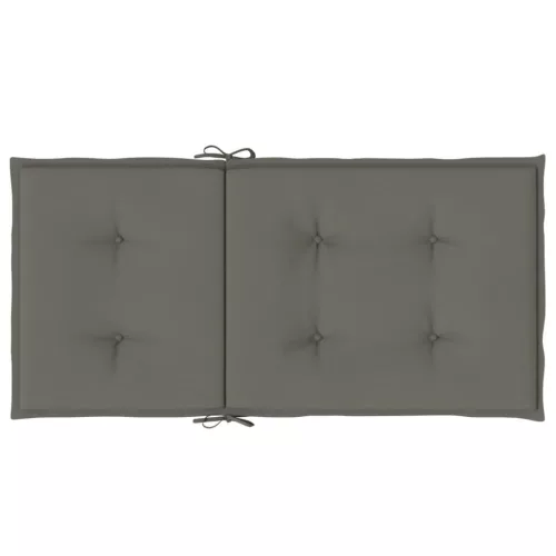 4 db melange sötétszürke szövet háttámlás székpárna 100x50x4 cm