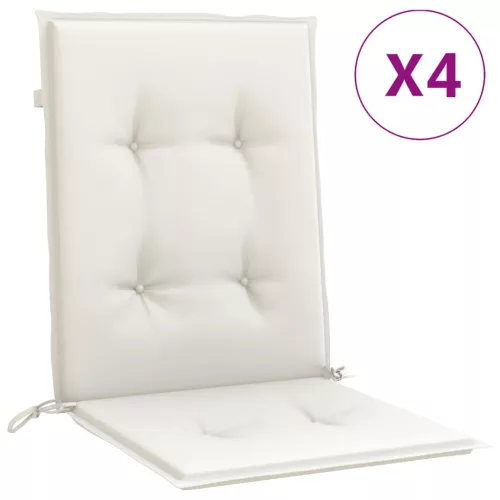 4 db melange krémszínű szövet háttámlás székpárna 100x50x4 cm