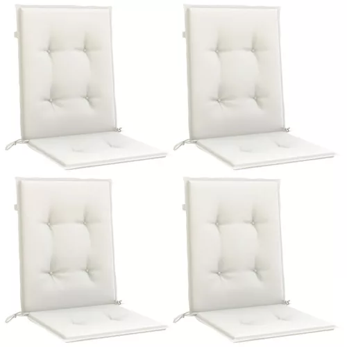 4 db melange krémszínű szövet háttámlás székpárna 100x50x4 cm