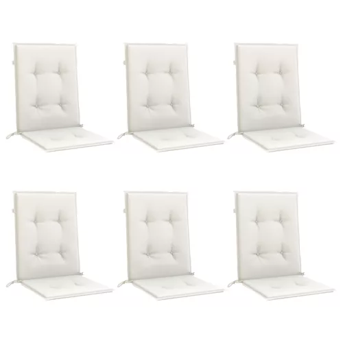 6 db melange krémszínű szövet háttámlás székpárna 100x50x4 cm