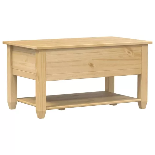 Corona tömör fenyőfa dohányzóasztal fiókokkal 85 x 50 x 45 cm