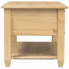 Corona tömör fenyőfa dohányzóasztal fiókokkal 100x48x45 cm