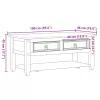 Corona tömör fenyőfa dohányzóasztal fiókokkal 100x48x45 cm