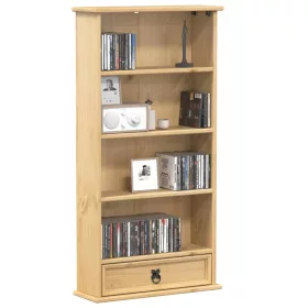 Corona tömör fenyőfa CD-szekrény 52 x 17,5 x 103 cm