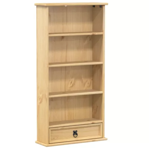 Corona tömör fenyőfa CD-szekrény 52 x 17,5 x 103 cm