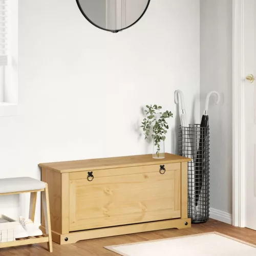 Corona tömör fenyőfa cipőszekrény 99x32x47 cm