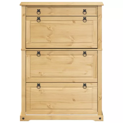 Corona tömör fenyőfa cipőszekrény 99x32x138 cm