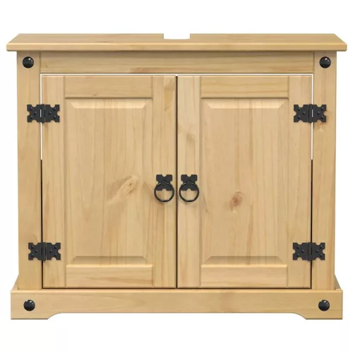 Corona tömör fenyőfa fürdőszobai mosdószekrény 73 x 33 x 60 cm