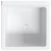 Fehér gyanta falra szerelhető mosdókagyló 40 x 40 x 24 cm