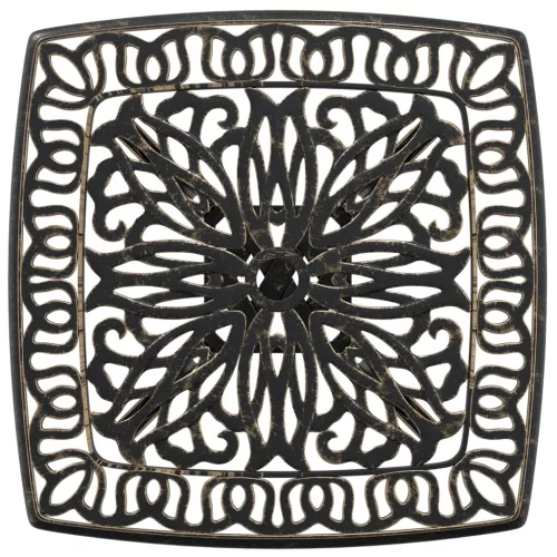 Bronzszínű öntött alumínium kerti asztal 53 x 53 x 53 cm