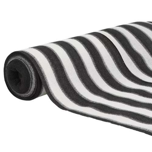 Antracitszürke és fehér HDPE belátásgátló háló 2 x 50 m 75 g/m²