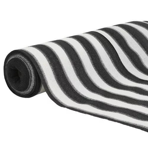 Antracitszürke és fehér HDPE belátásgátló háló 1x10 m 150 g/m²