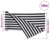 Antracitszürke és fehér HDPE belátásgátló háló 1x10 m 150 g/m²
