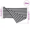 Antracitszürke és fehér HDPE belátásgátló háló 1,5x25m 150 g/m²