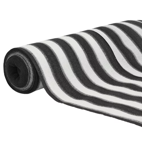 Antracitszürke és fehér HDPE belátásgátló háló 2x10 m 150 g/m²