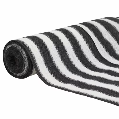 Antracitszürke és fehér HDPE belátásgátló háló 2 x 25m 150 g/m²