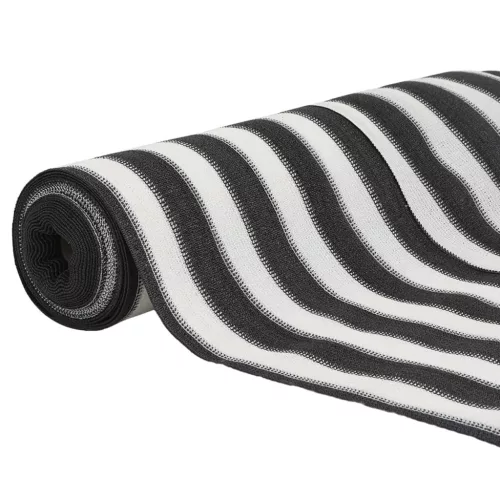 Antracitszürke és fehér HDPE belátásgátló háló 1,5x50m 195 g/m²