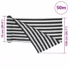 Antracitszürke és fehér HDPE belátásgátló háló 1,5x50m 195 g/m²