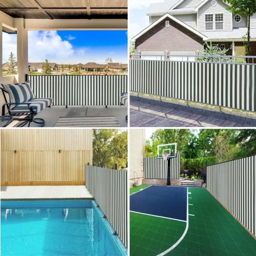 Zöld és fehér HDPE belátásgátló háló 1,5 x 25 m 75 g/m²