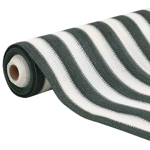 Zöld és fehér HDPE belátásgátló háló 1,5 x 50 m 75 g/m²