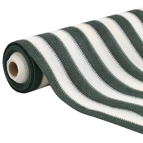 Zöld és fehér HDPE belátásgátló háló 1 x 10 m 150 g/m²