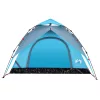 3 személyes kék kupola alakú felugró kempingsátor
