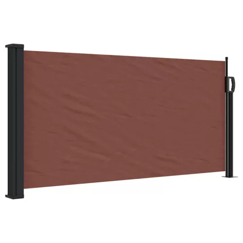 Barna behúzható oldalsó napellenző 100 x 300 cm