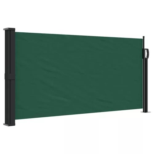 Sötétzöld behúzható oldalsó napellenző 100 x 300 cm