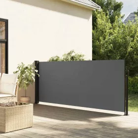   Antracitszürke behúzható oldalsó napellenző 100 x 300 cm