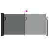 Antracitszürke behúzható oldalsó napellenző 100 x 300 cm