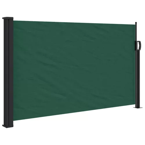 Sötétzöld behúzható oldalsó napellenző 117 x 300 cm