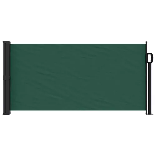 Sötétzöld behúzható oldalsó napellenző 100 x 500 cm