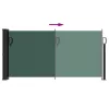 Sötétzöld behúzható oldalsó napellenző 100 x 500 cm