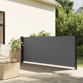   Antracitszürke behúzható oldalsó napellenző 100 x 500 cm