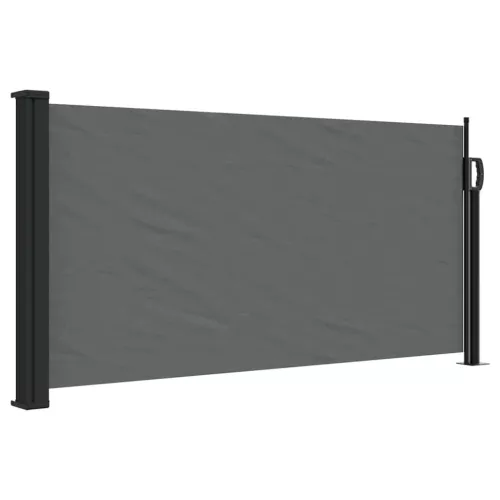 Antracitszürke behúzható oldalsó napellenző 100 x 500 cm