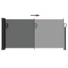 Antracitszürke behúzható oldalsó napellenző 100 x 500 cm