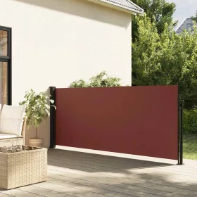 Barna behúzható oldalsó napellenző 120 x 500 cm