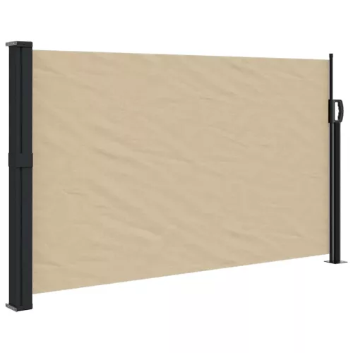 Bézs behúzható oldalsó napellenző 120 x 500 cm
