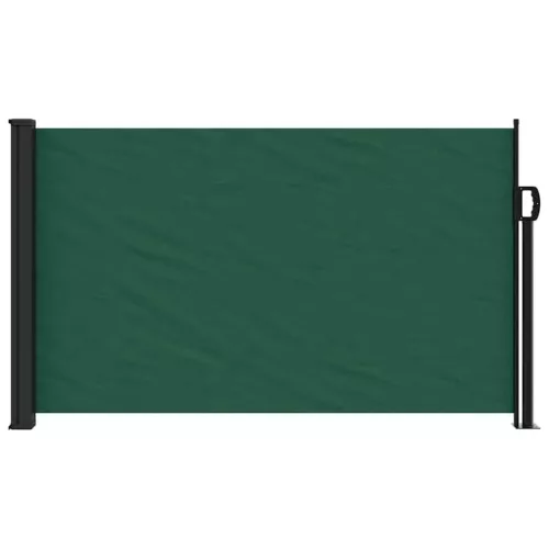 Sötétzöld behúzható oldalsó napellenző 120 x 500 cm