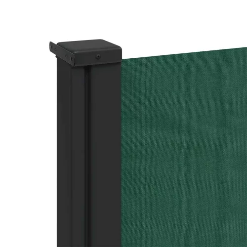 Sötétzöld behúzható oldalsó napellenző 120 x 500 cm
