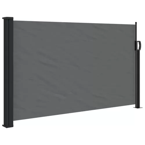 Antracitszürke behúzható oldalsó napellenző 120 x 500 cm