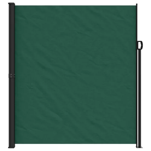 Sötétzöld behúzható oldalsó napellenző 220 x 500 cm